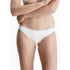 Calvin Klein Elastane/Lycra/Spandex Swimwear Calvin Klein Women's Core Archive Solid Bikini Bottom White