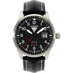 Junkers JUNKERS Automatic Hugo 66502 with Leather Strap, Black/Black