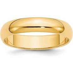 Primal Gold Karat Yellow 5mm Half-Round Wedding Band