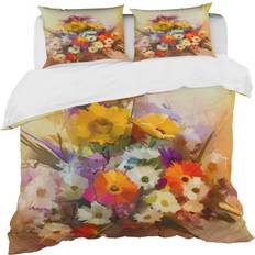 Design Art 'Bouquet of Flowers' Traditional Bedding Yellow