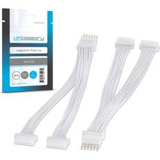 Litcessory Splitter for Philips Hue Lightstrip Plus 2 Pack White Micro 6-PIN V4 Light Strip