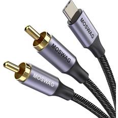 Moswag MOSWAG USB Type C to 2 RCA Cable,Type-C RCA