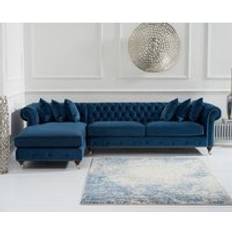 Oak Furniture Superstore Chiswick Extra Large Chesterfield Corner Chaise Sofa 3 Seater