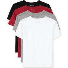 The Children's Place Black T-shirts The Children's Place The Children's Place Boys Basic Layering T-Shirt 4-Pack 100% Cotton Multicolor