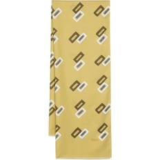 Linen Scarfs Barba Napoli Barba graphic-print frayed scarf men Cotton/Linen/Flax One Green