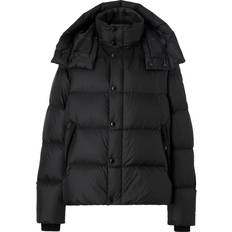 Burberry Men Outerwear Burberry detachable-sleeve puffer jacket men Polyamide/Feather Down/Polyester/Wool/Cashmere/Cotton Black