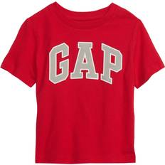 Children's Clothing GAP GAP Baby Boys Short Sleeve Logo T-Shirt T Shirt, Red Wagon, 5T