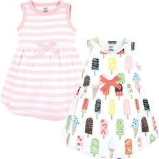 Dresses Touched By Nature Touched by Nature Baby Girl Organic Cotton Short Long-Sleeve Dresses, Popsicle, Toddler