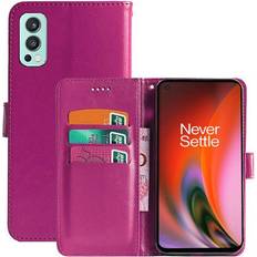 CaseOnline Wallet Cover 3-kort OnePlus Nord 2 5G lyserød