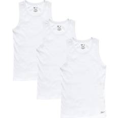 Reebok Reebok Girls' Undershirts Soft Breathable A-Shirt Tank Top 3 Pack 6X/7, White