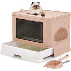 YitaHome YITAHOME Large Enclosed Cat Litter Box with Lid