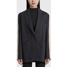 Palm Angels Blazers Palm Angels striped single-breasted blazer women Polyamide/Viscose/Viscose/Spandex/Elastane Blue