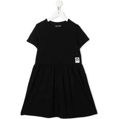 Mini Rodini Dresses Children's Clothing Mini Rodini logo short-sleeve shift dress kids Elastane/Lyocell 92-98 Black