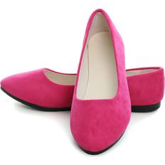 Nubuck Ballerinas Apt Dear Time Women Casual Flat Shoes - Rose
