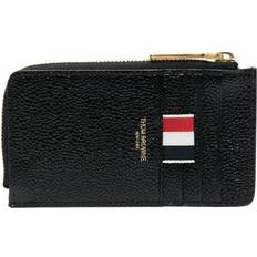 Thom Browne pebbled-leather half-zip wallet - Calf