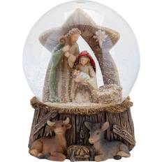 The Christmas Gift Co Nativity Scene Waterball Brown Figurine 13cm