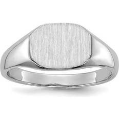 Children - Solitaire Rings Bagatela 14K White Gold 8.0 x mm Open Back Childs Signet Ring