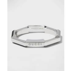 Gucci Transparent Rings Gucci Link to Love 18ct White Gold O-P Ring