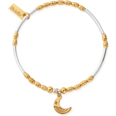 ChloBo Gold And Silver Luna Moon Bracelet GMBMNSR4019