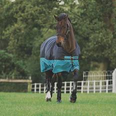Horseware Mio Turnout Rug - Black/Turquoise Blue