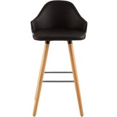 Bar Stools Premier Housewares Black Curved Backrest Bar Stool