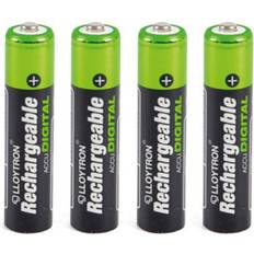 Lloytron Nimh Rechargeable Accudigital Batteries Aaa Size 900Mah 4 Pack