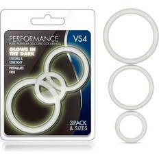 Sexleksaker Blush Novelties Performance Vs4 Pure Premium Silicone Cockring Set White