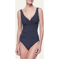 Microfiber Swimsuits Criss-Cross One-Piece Swimsuit NAVY
