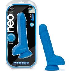 Blush Novelties Neo Elite 9 Inch Silicone Dual Density Cock With Balls Blue