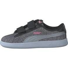 Shoes Puma Smash V2 Glitz Glam Sneakers Babies, Black/Silver/Prism Pink