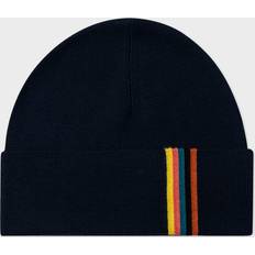 Paul Smith Men Hats Paul Smith Navy Artist Stripe Beanie Blues UNI