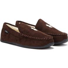 Polo Ralph Lauren Men Slippers Polo Ralph Lauren Declan Mens Dark Brown Slippers