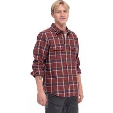 Ruutukuviollinen Paidat Bergans Tovdal Shirt - Amarone Red/Dark Shadow Grey Check