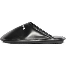 Balenciaga Slippers Balenciaga Logo leather slippers black UK 12