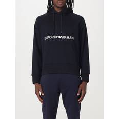 Armani Herre Sweatere Armani Emporio Logo Hoodie Navy