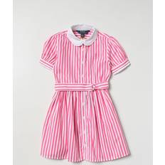 Polo Dresses Polo Ralph Lauren Kids Hemdblusenkleid aus Baumwollpopeline Pink