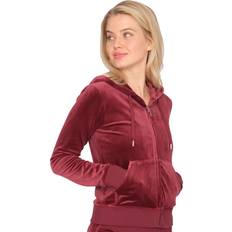 Juicy Couture Dame Gensere Juicy Couture Robertson Classic Velour Zip Hoodie W Tawny Port Størrelse S