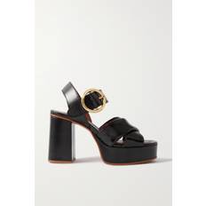 Dame - Platå Pumps See by Chloé See by Chloe Women's Lyna Platform High Block Heel Sandals Black