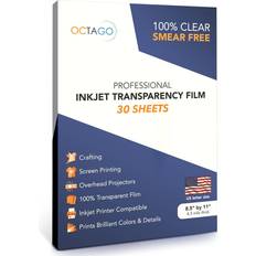 Transparency Films 100% Clear Inkjet Transparency Film 8.5x11 Inches 30pcs