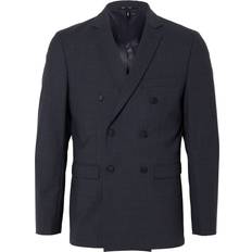 Selected Slim Fit Dobbeltradet Blazer Blå