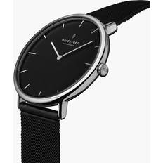 Nordgreen Watches Nordgreen Native Scandinavian 40mm Silver Analog with Black and Black Mesh