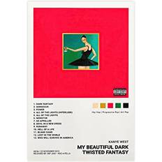 Interior Details Kanye West My Beautiful Dark Twisted Fantasy Album Cover Poster