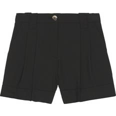 Ganni Dame Shorts Ganni Drapey Melange Shorts Kvinde Shorts Regular Fit hos Magasin Black
