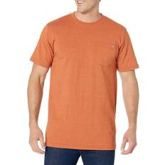 Copper - Men Clothing Dickies Men's Heavyweight Heathered Short Sleeve Pocket T-Shirt Copper Heather WS450H