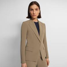 Theory Women Blazers Theory Theory Blazer oblique Femme Beige Dark Beige