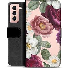 Mobiltilbehør MTP Products Samsung Galaxy S21 5G Premium Flip Cover med Pung Romantiske Blomster