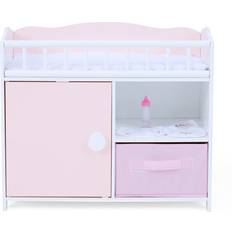 Olivia's Little World Olivia's Little World Baby Doll Crib Set for Little Girls, Baby Doll Changing Table Furniture, Baby Doll Sets for 3 Year Old Girls, Aurora Princess Baby Doll Crib and Accessories Pink