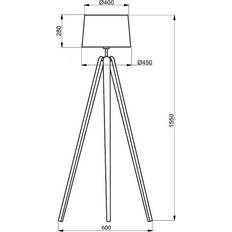 Aluminor Essence Trebent Svart Golvlampa