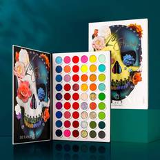 Afflano Makeup Palettes Eyeshadow 54 Colours for Matte Shimmer Glitter Pigment Colorful Eye Shadow Pallets 4 Neon Aurora Glow Eyes