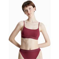 Calvin Klein Women Bikini Tops Calvin Klein Women's Core Tonal Bralette Bikini Top Red